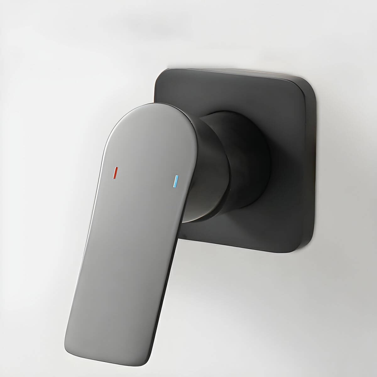 Sleek touch wall mounted faucet in black finish