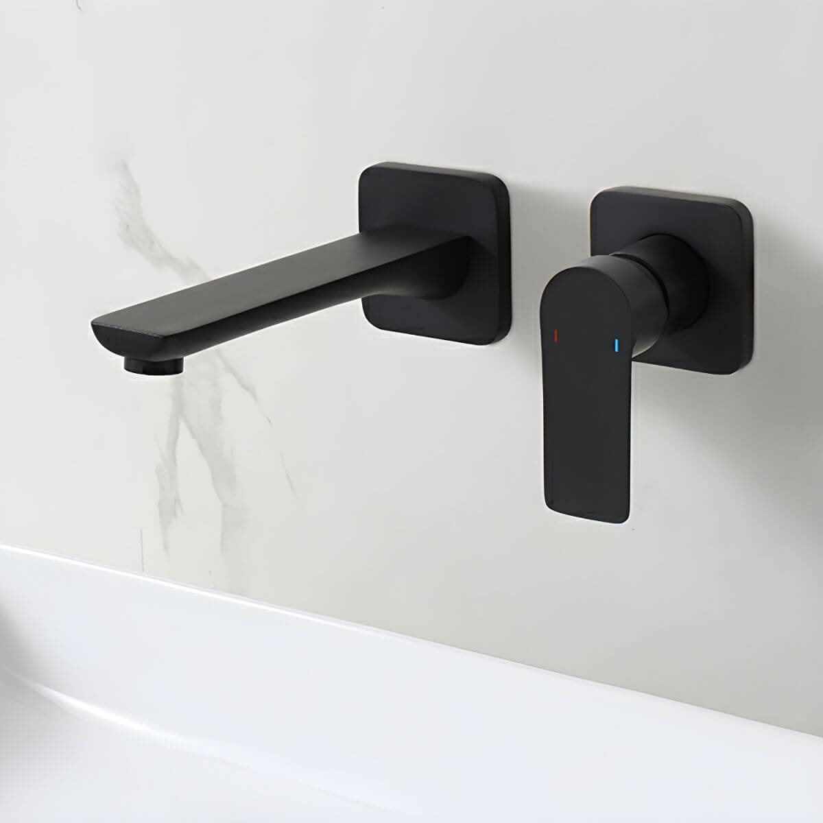 Gun grey wall mounted copper faucet