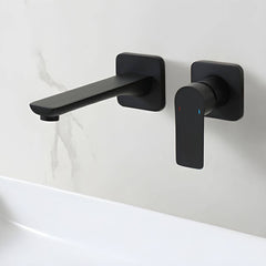 Gun grey wall mounted copper faucet