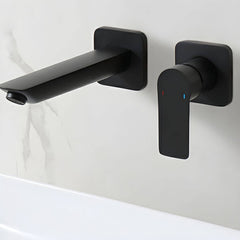 Stylish chrome wall mounted faucet for bathroom