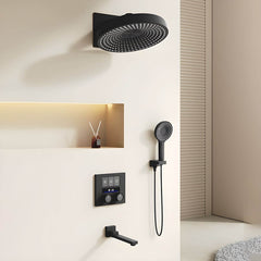 Modern Copper Shower System with Hand Shower