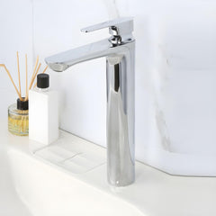 Elegant Copper Vessel Sink Faucet in Chrome