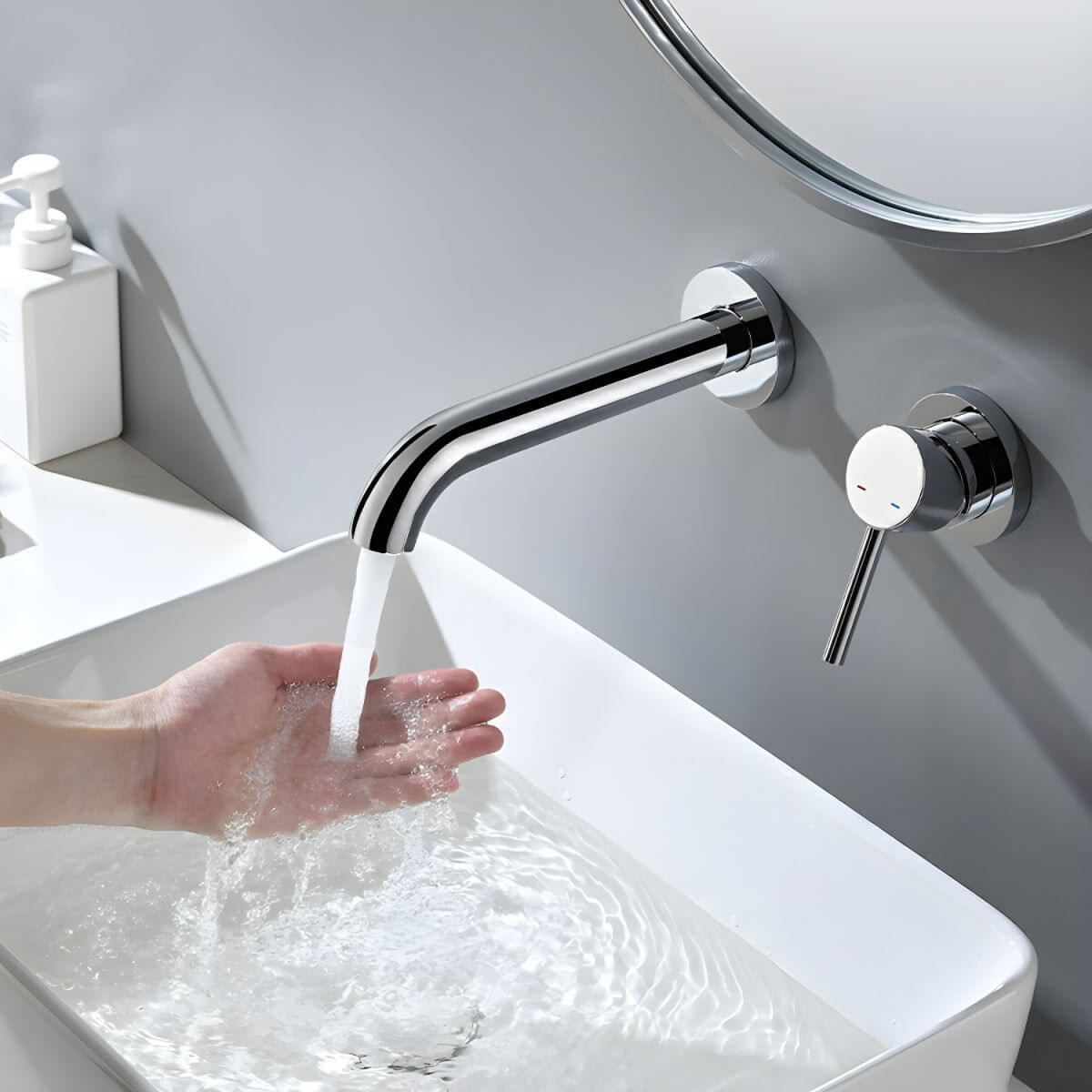 Luxury bathroom faucet design for high traffic areas