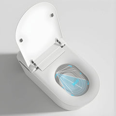 Side view of the bidet's elongated shape