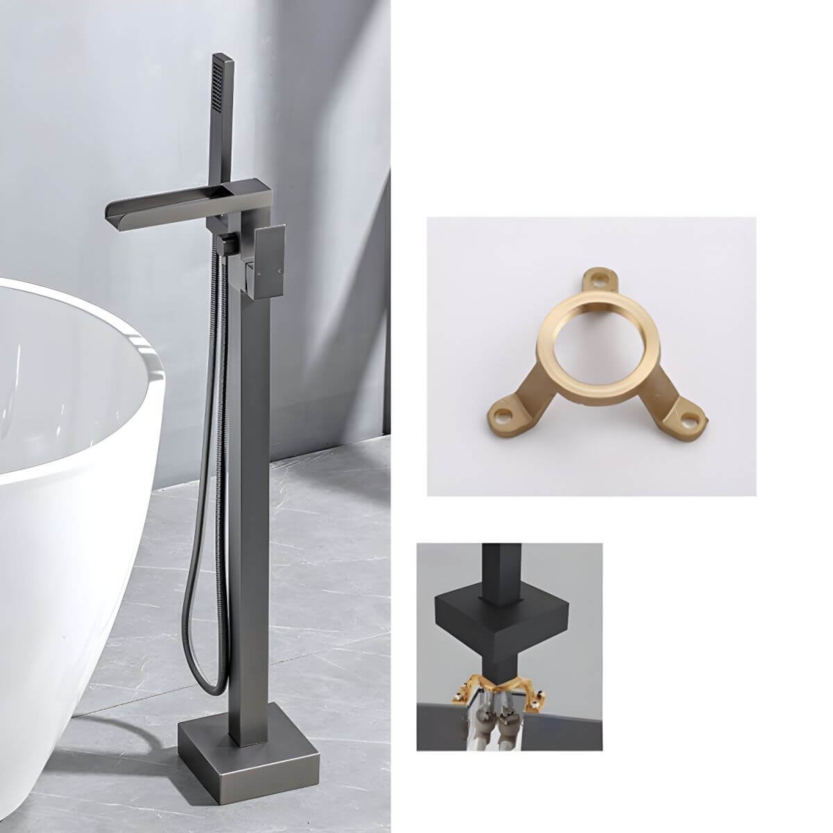 Luxurious Copper Faucet for Freestanding Tubs