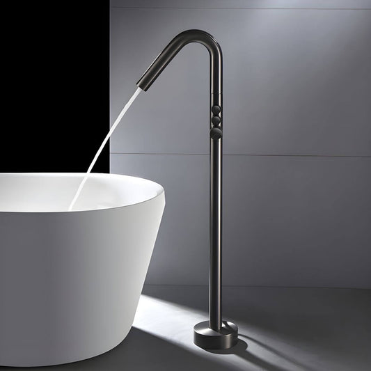 Modern bathtub faucet with hand shower