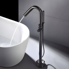 Sleek chrome freestanding faucet