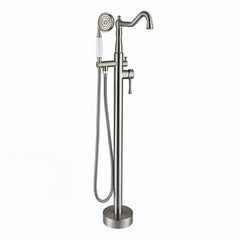 chrome finish faucet with hand shower