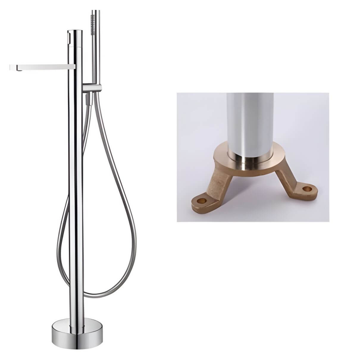 Floor mounted elegant bath faucet