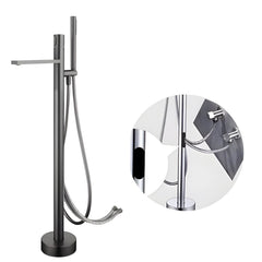 Sophisticated gun grey bath faucet