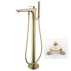 Gold Plated Bathtub Faucet Set with Hand Shower