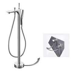 Silver Modern Faucet Set in a Luxurious Bathroom