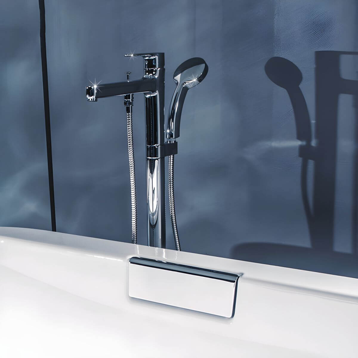 floor mounted bathtub faucet