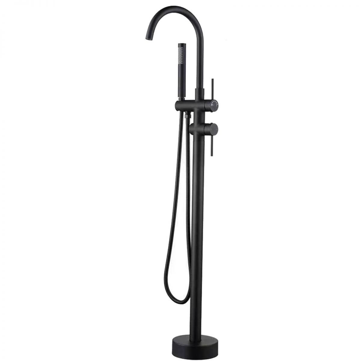 Floor Mounted Bathtub Faucet with Hand Shower