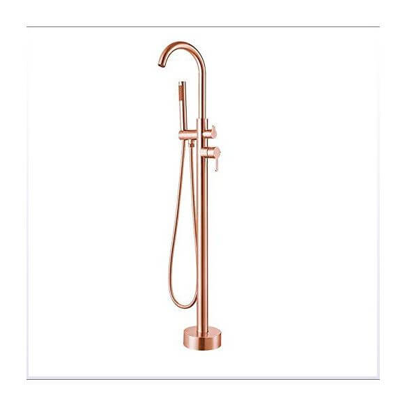 Light Gold Copper Bathtub Spout