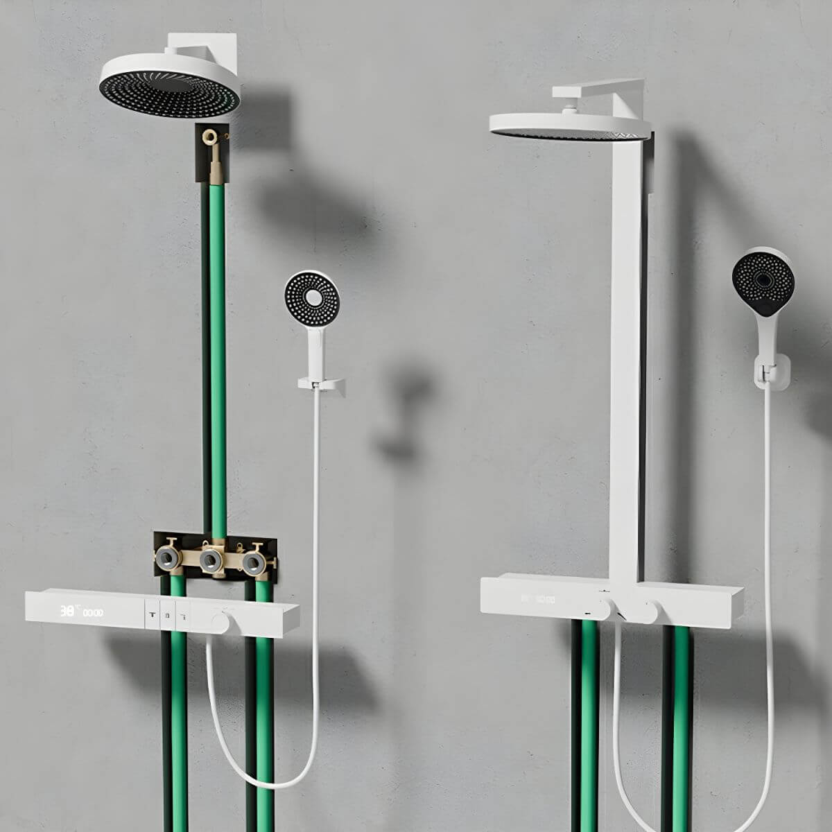 High-quality materials used in copper shower system