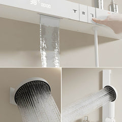 Stylish modern shower system with multiple object options