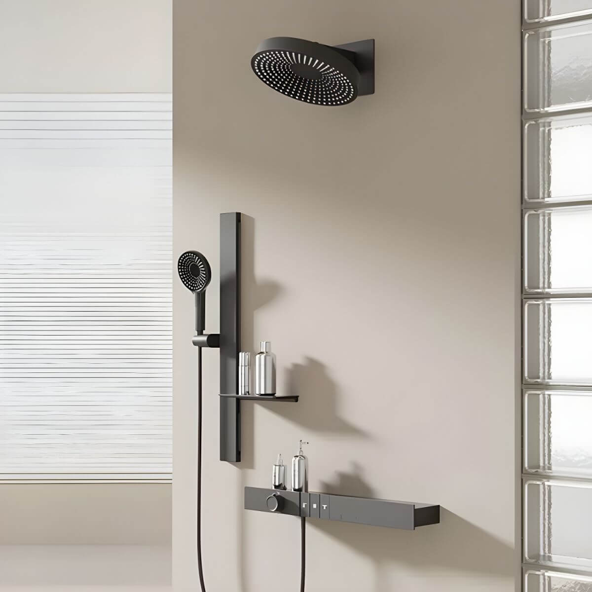 Adjustable spray patterns for copper shower system