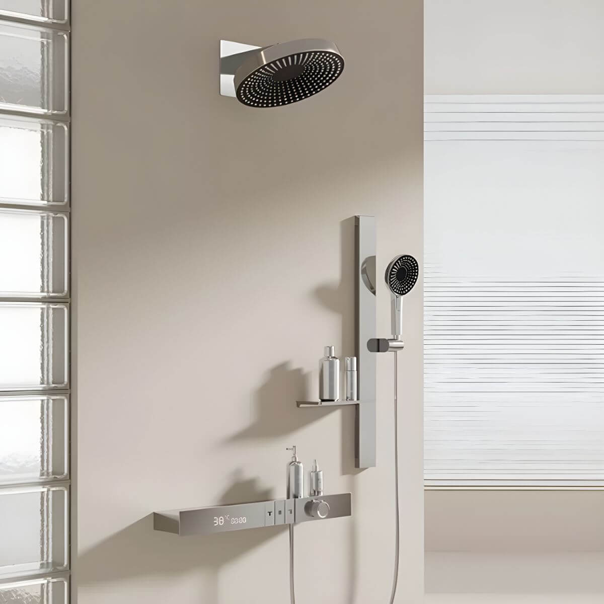 High-quality materials used in copper shower system