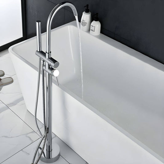 Elegant modern bathtub faucet in gun grey