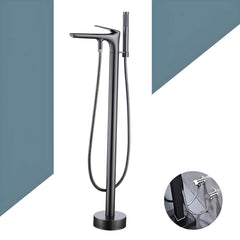 gun grey bathtub faucet in luxurious design