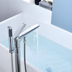 free standing bathtub faucet with hand shower