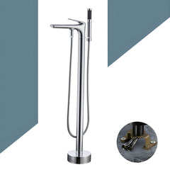 free standing bathtub faucet with hand shower