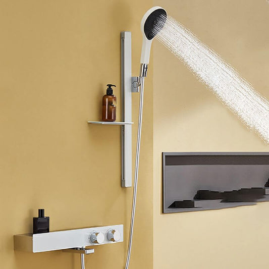 Modern wall mounted bathtub faucet set with hand shower for elegant bathroom design