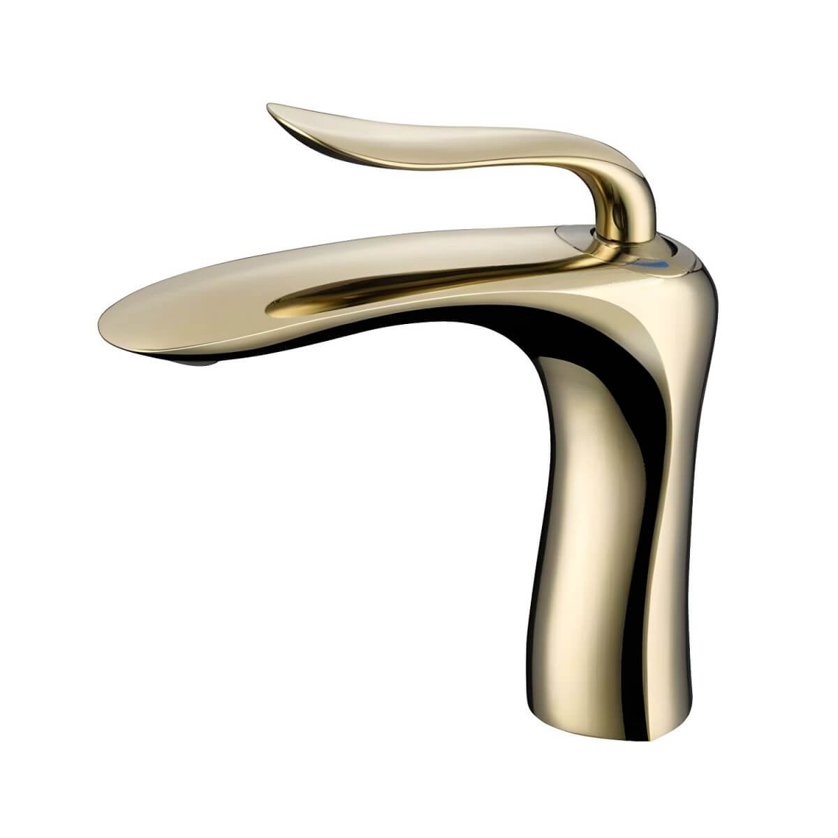 Low arc spout copper faucet in contemporary style