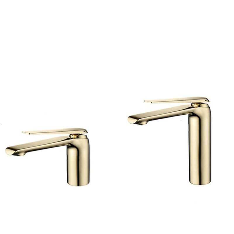 Low arc spout copper faucet in contemporary style