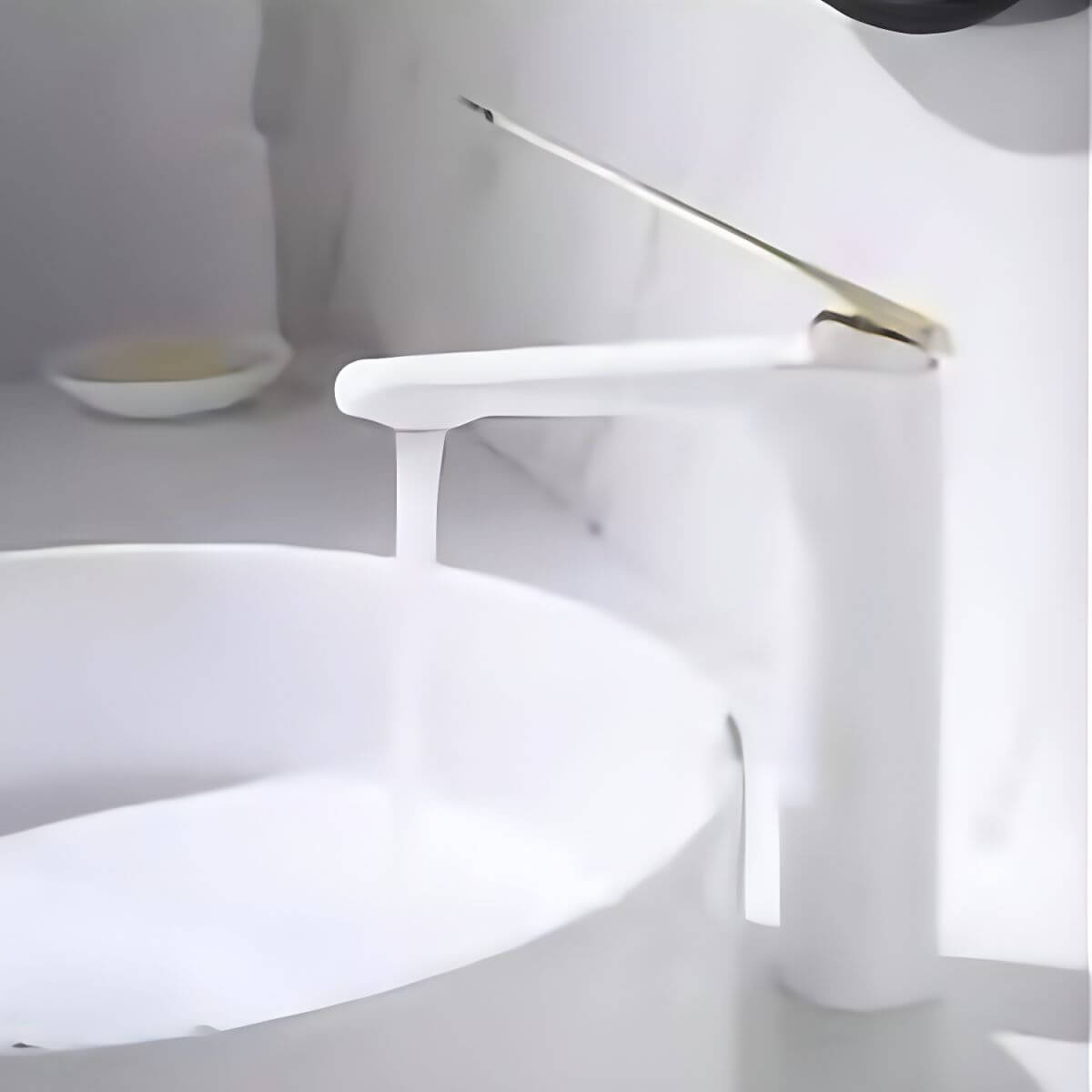 Bathroom vessel sink faucet showcasing modern craftsmanship