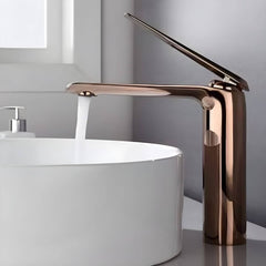 Touch-activated sink faucet for hygienic use