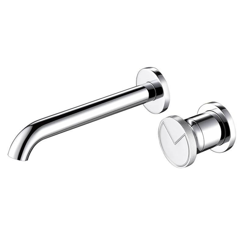 Rust-resistant bathroom faucet in grey