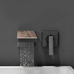 Single-handle copper faucet showcasing low arc spout