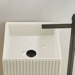 Stone Pedestal Sink side view