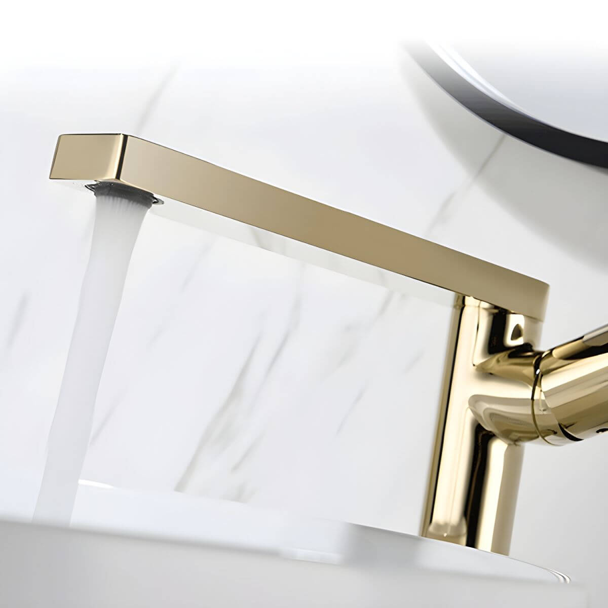 Elegant silver copper sink faucet