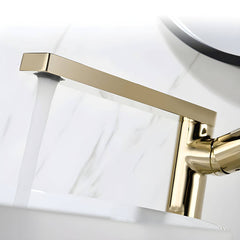 Elegant silver copper sink faucet