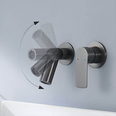 Sleek low arc spout of Copper Wall Mounted Faucet