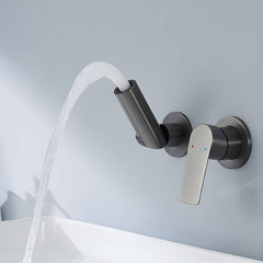 White Elegant Touch-Activated Copper Wall Mounted Faucet