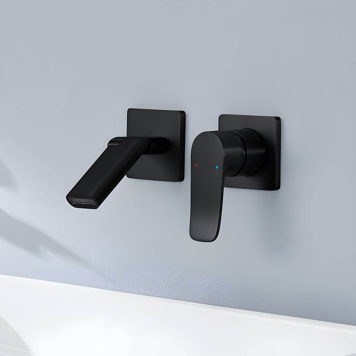 Elegant Touch-Activated Copper Wall Mounted Faucet in black