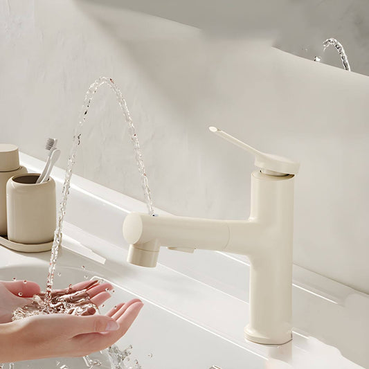 Elegant Touchless Brass Vessel Sink Faucet in Cream