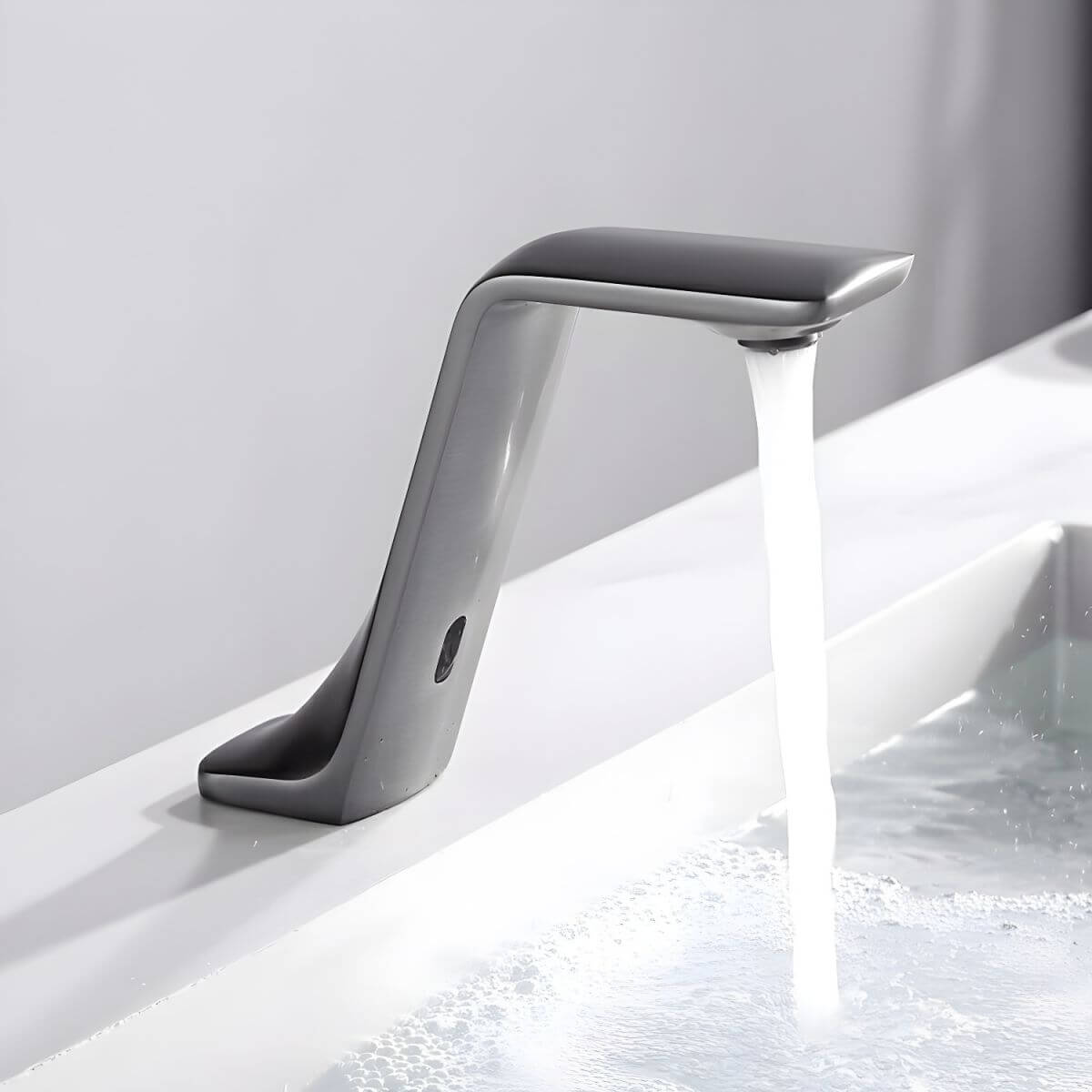 Elegant touchless brass vessel sink faucet