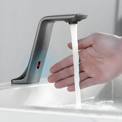 Contemporary white vessel sink faucet