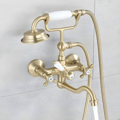 beautiful chrome finish of the bathtub faucet