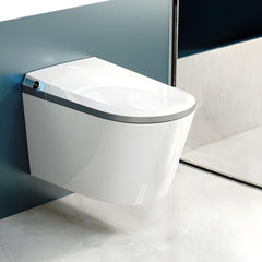 Vitreous china wall mount bidet detail