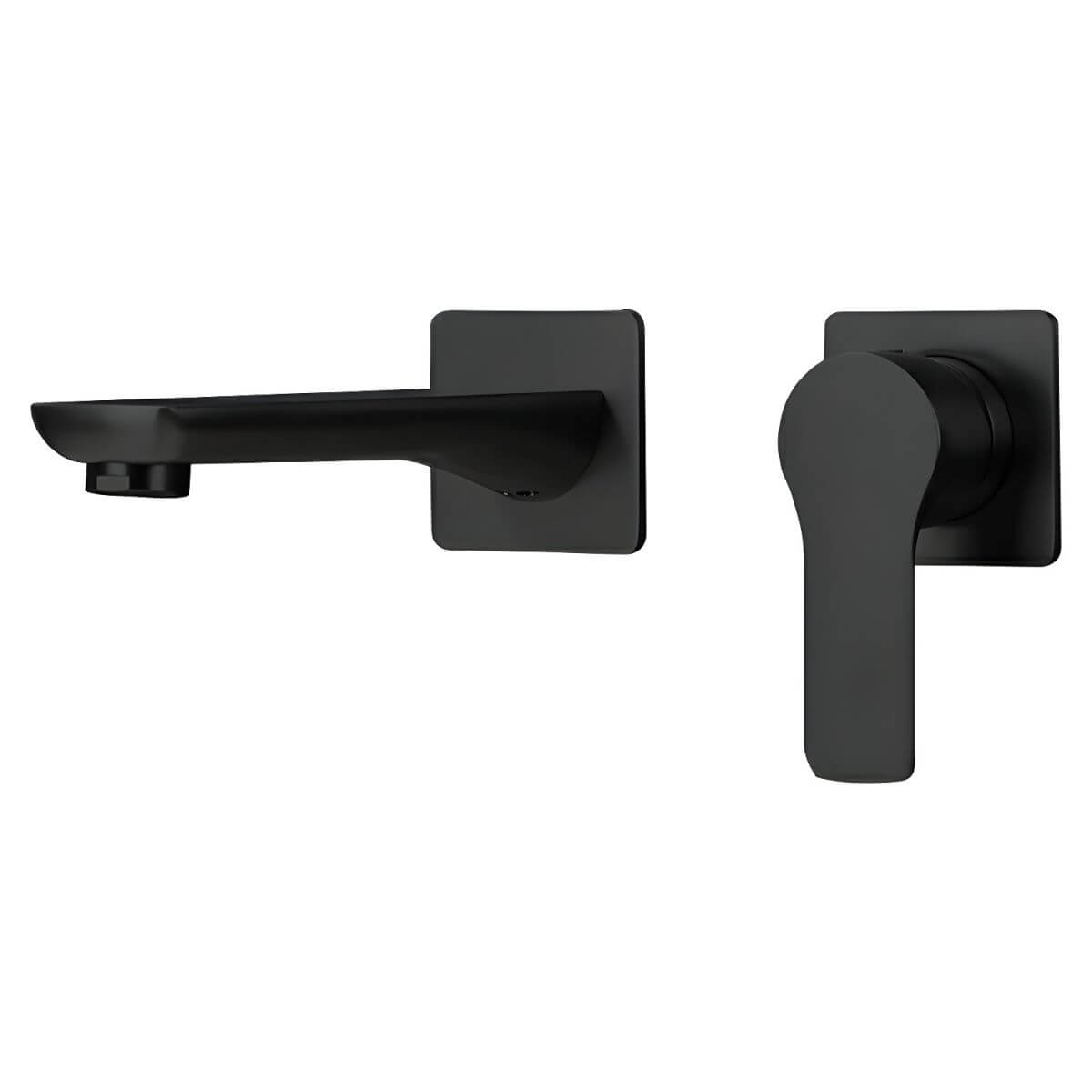 Elegant wall mounted copper faucet in black