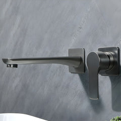 Sleek chrome wall mounted faucet for kitchens