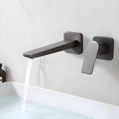 Sleek modern design of the lever handle faucet