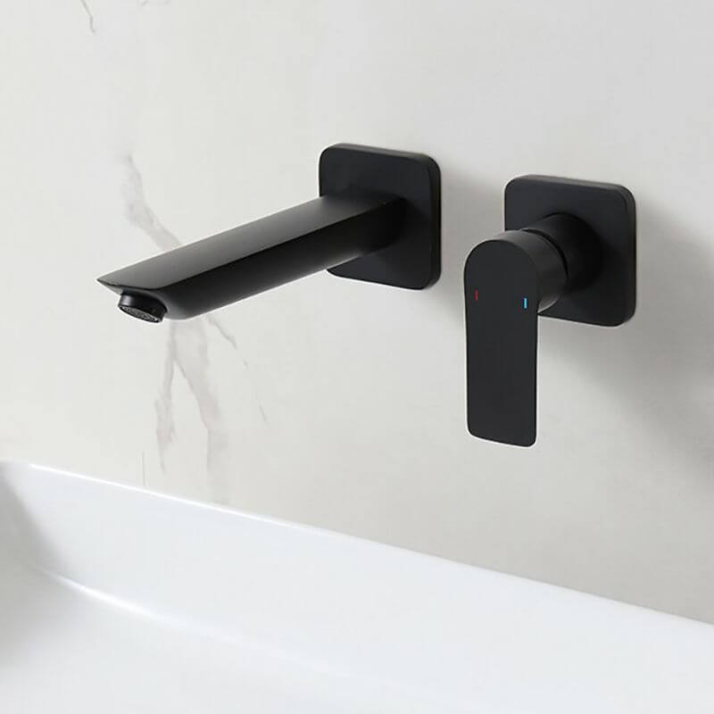 Copper touch faucet in black finish