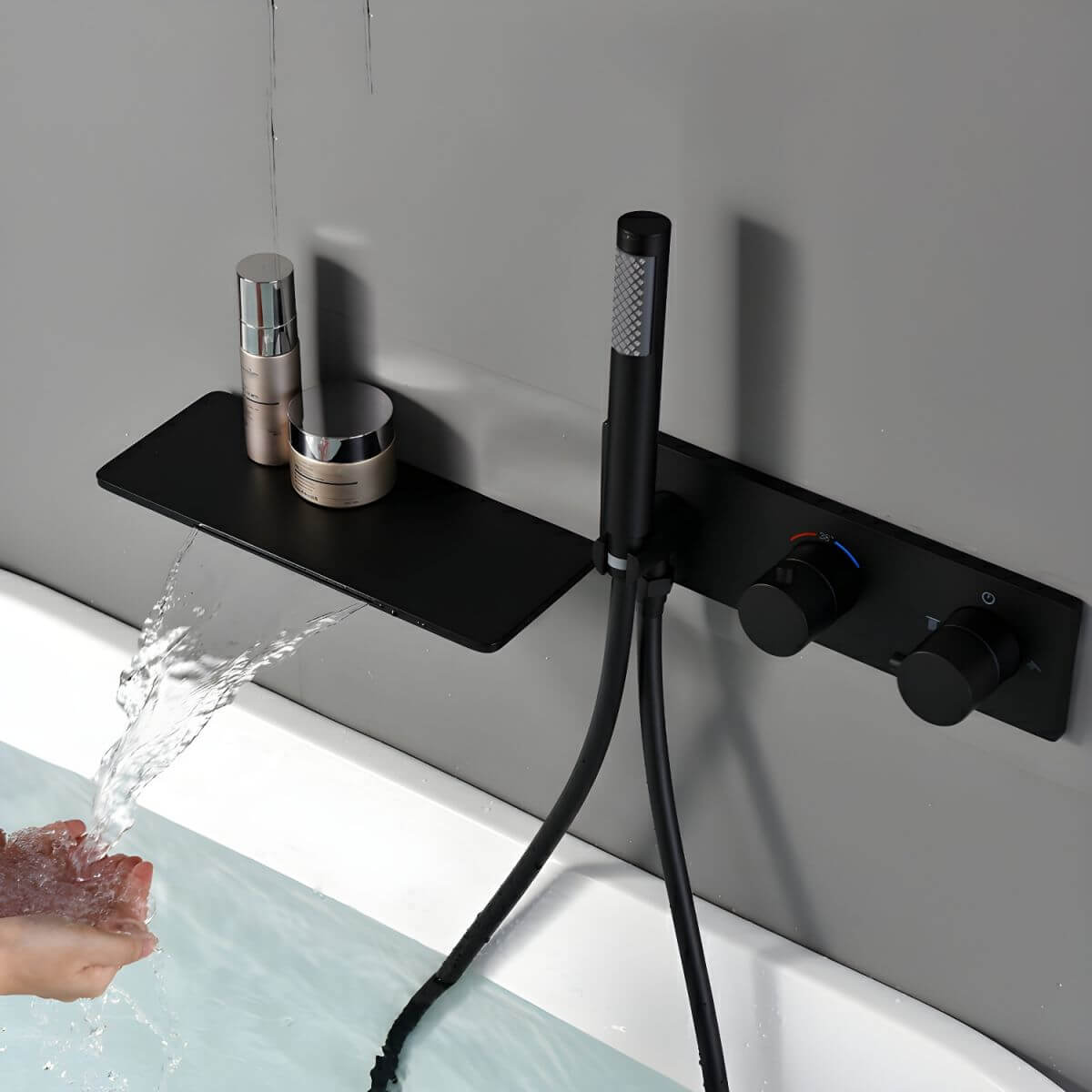 Modern Roman Bathtub Faucet with Waterfall Feature